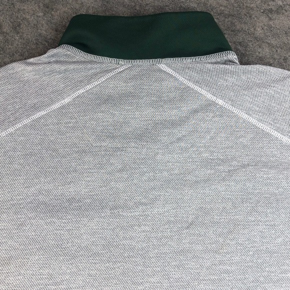 Antigua Mens Green Bay Packers Quarter Zip Pullover Gray Green XL - Picture 4 of 12
